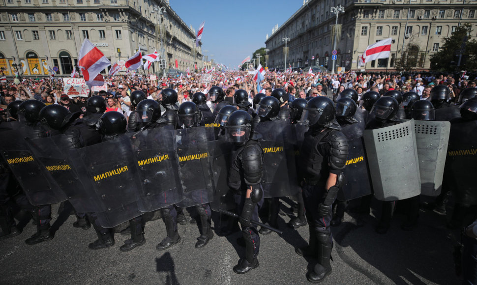 Riaušių policininkai Minske