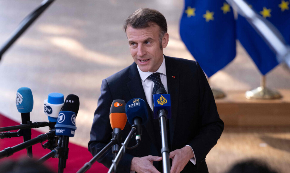 Emmanuelis Macronas / JOHN THYS / AFP
