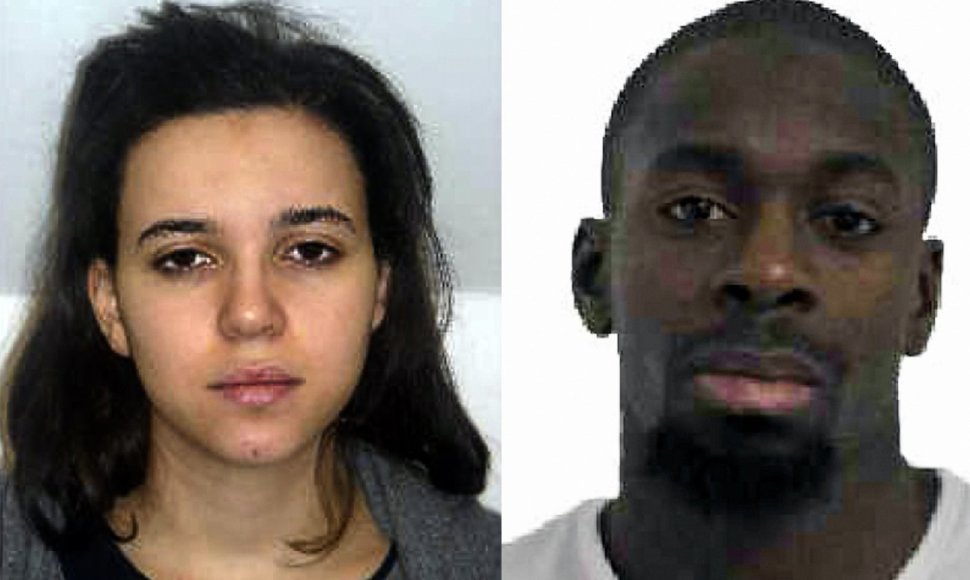 Įtariamieji dėl Paryžiaus policininkė nužudymo: Hayat Boumeddiene ir Amedy Coulibaly