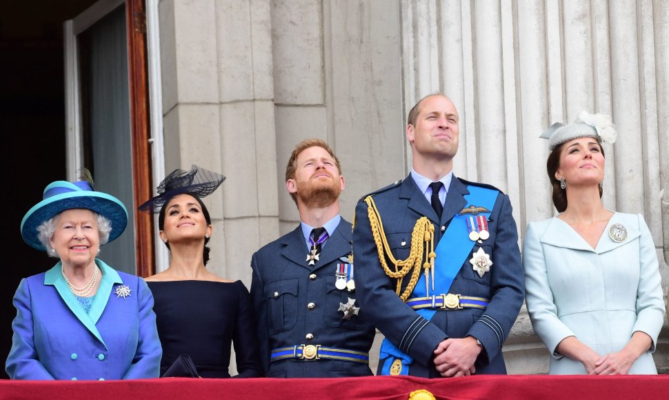 Elžbieta II, Meghan Markle, princas Harry, princas Williamas, hercogienė Catherine