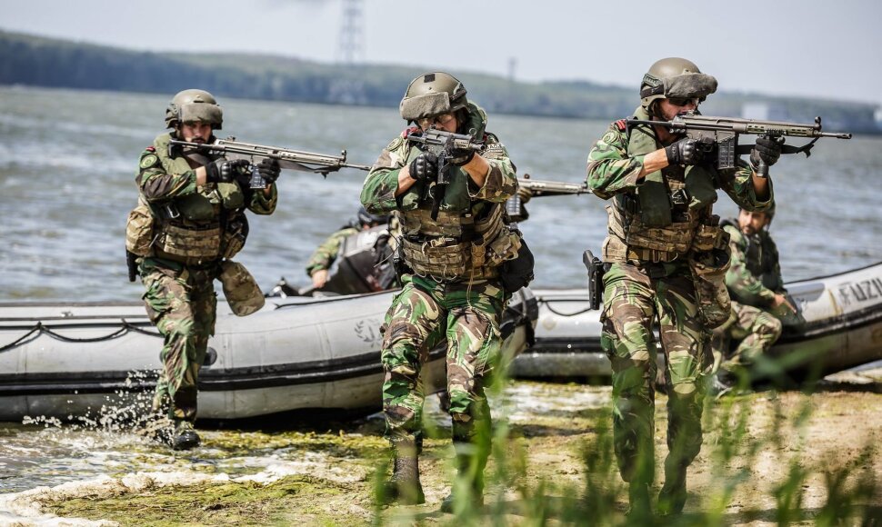 Portugalijos rotacinių pajėgų pratybų akimirka