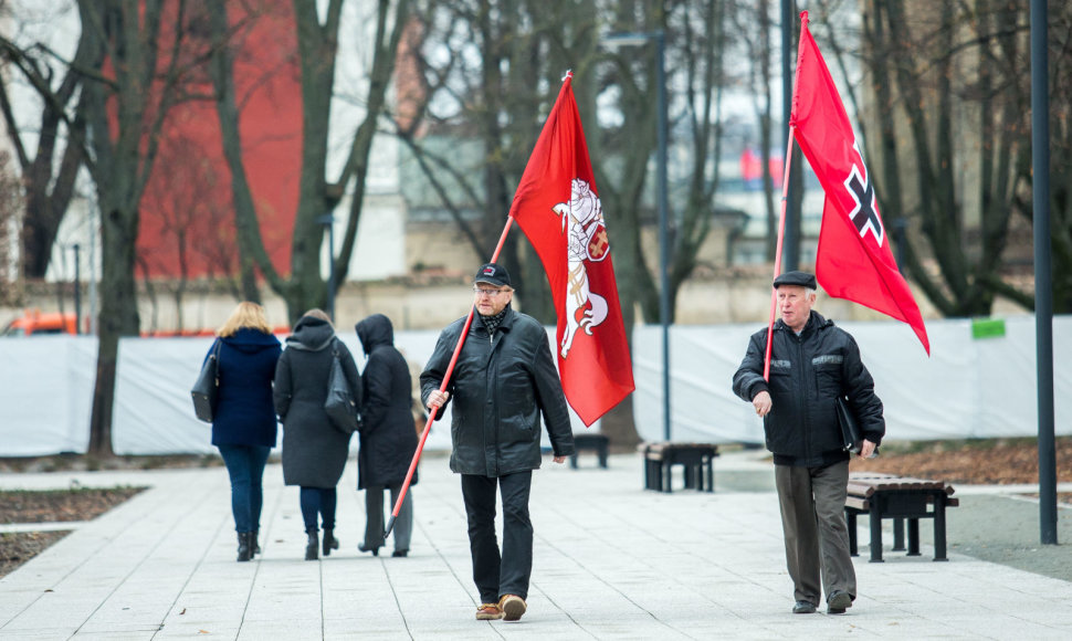  Mitingas dėl Vyčio paminklo Lukiškių aikštėje statybų