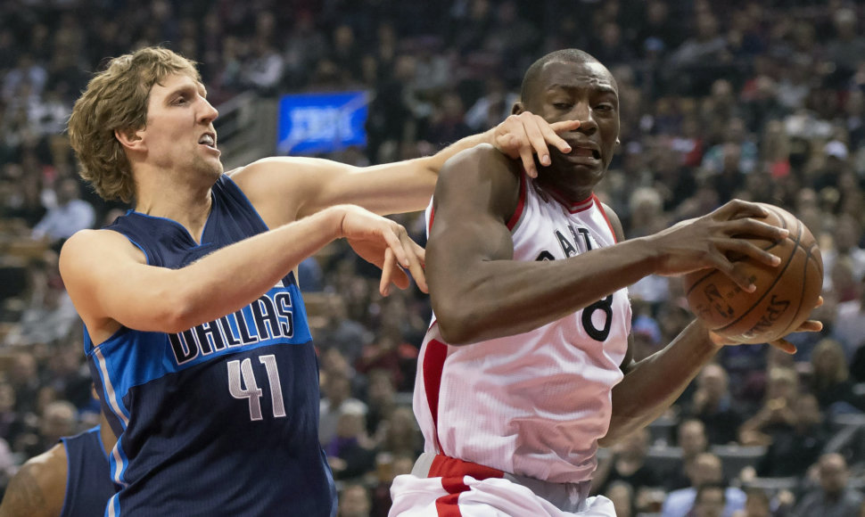 Dirkas Nowitzkis ir Bismackas Biyombo