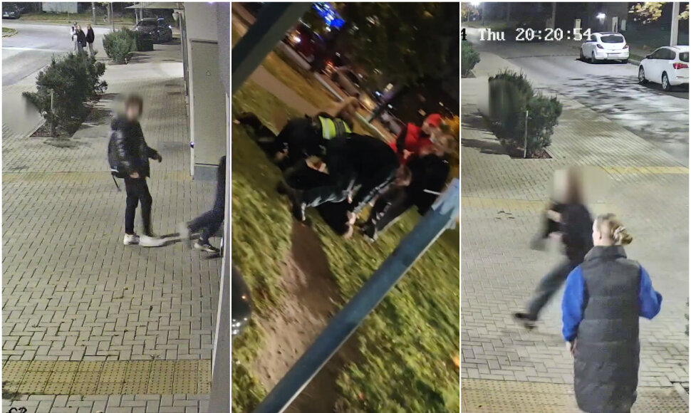Vaizdo stebėjimo kameromis užfiksuota, kaip paaugliai Kaune niokoja daugiabučio turtą