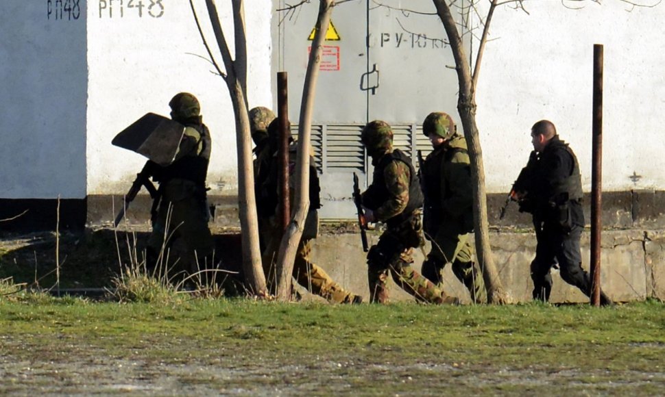 Rusijos kariai Simferopolyje