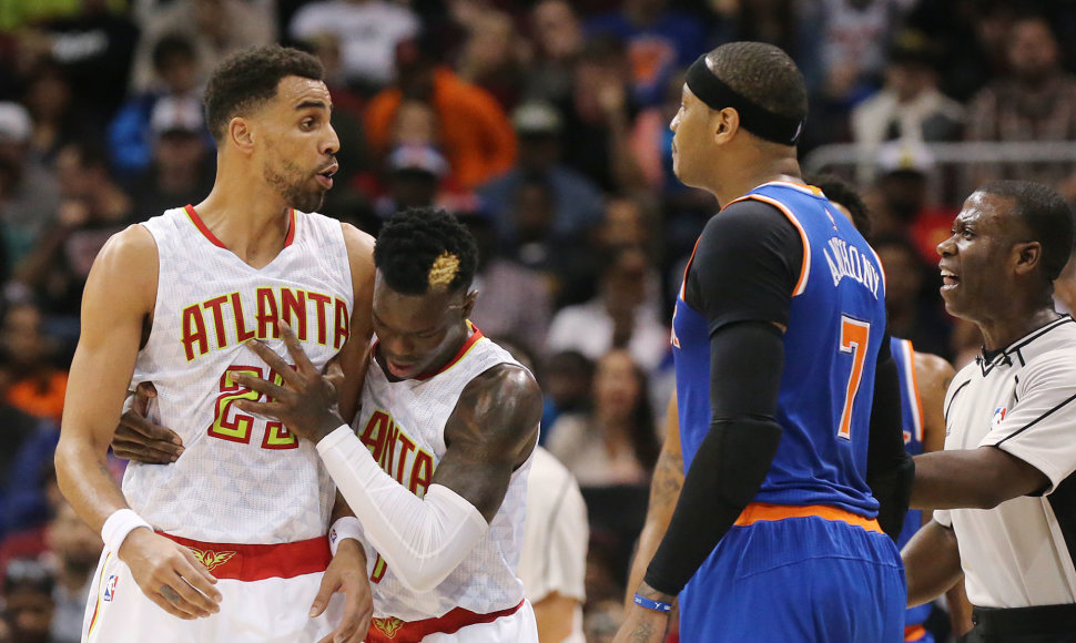 Carmelo Anthony ir Thabo Sefolosha