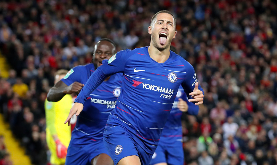 Edenas Hazard'as puikiu smūgiu lėmė „Chelsea“ pergalę.