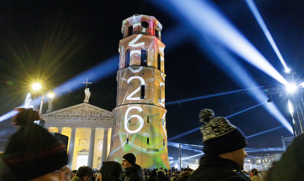 2026-ųjų metų sutikimas Katedros aik&scaron;tėje