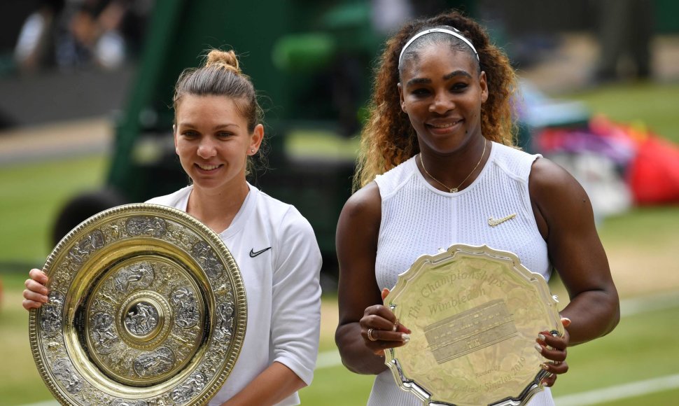 Simona Halep ir Serena Williams 