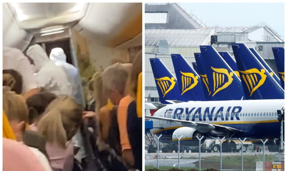 „Ryanair“ lėktuve – koronavirusu užsikrėtęs keleivis