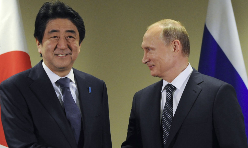Sh.Abe ir V.Putino susitikimas 2015 metais Niujorke