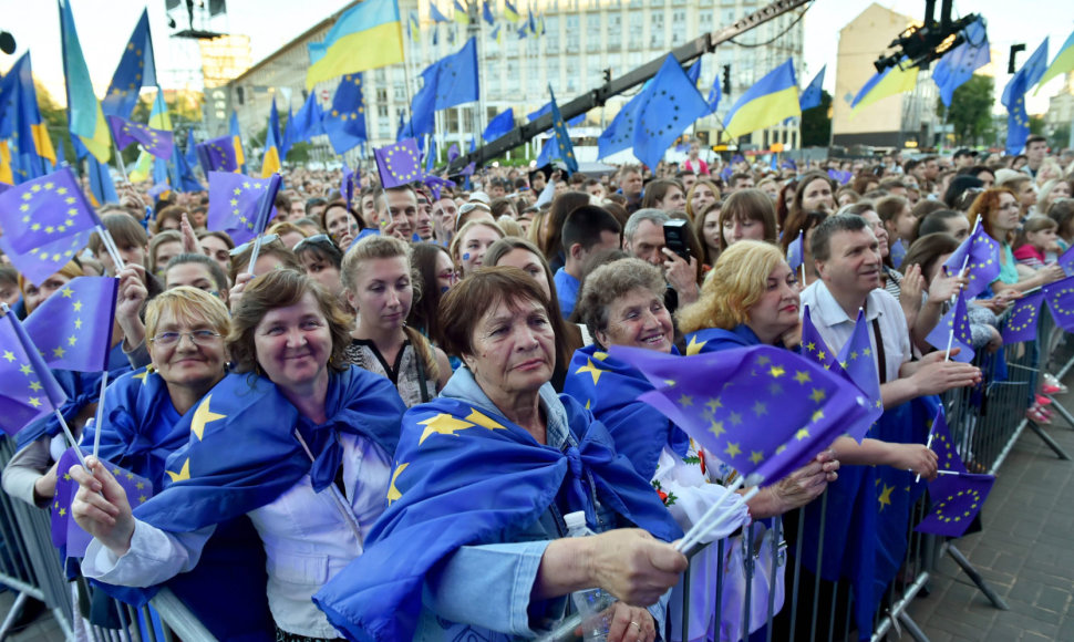 Proeuropietiški ukrainiečiai Kijeve