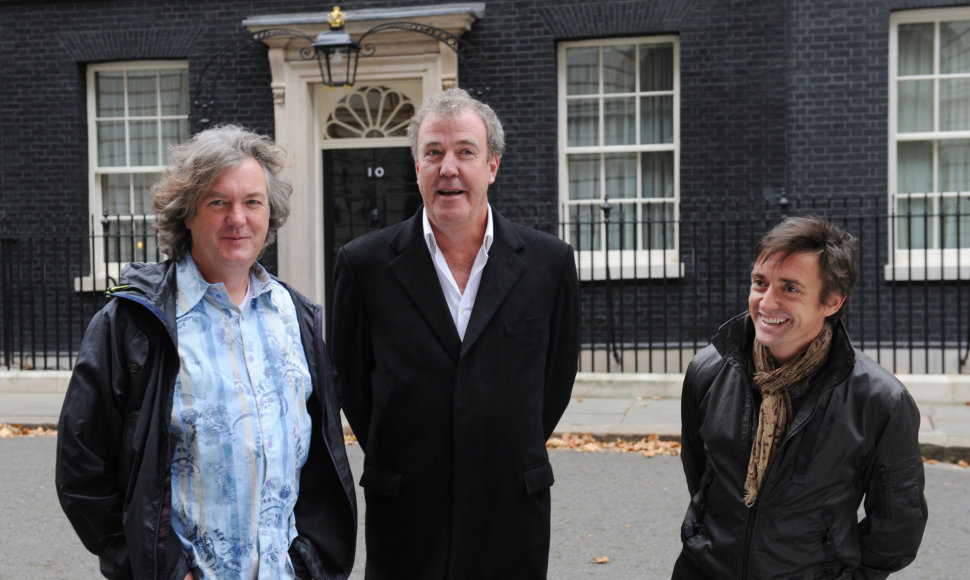 „Top Gear“ vedėjai: Jamesas May, Jeremy Clarksonas ir Richardas Hammondas