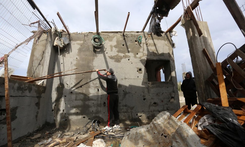 Sugriautas namas Gazos Ruože