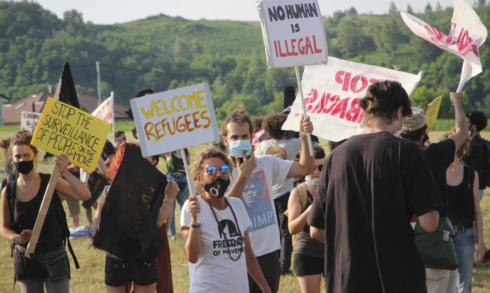 Protestas Kroatijos pasienyje