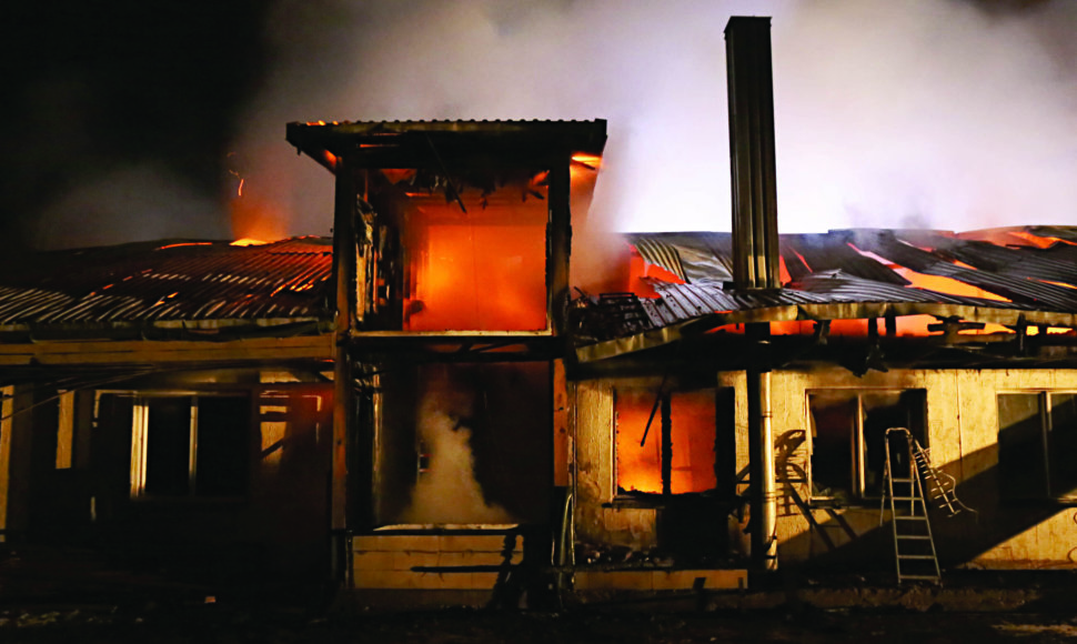 Utenos rajone, Užpaliuose,  sudegė šv. Teresės šeimynos namai
