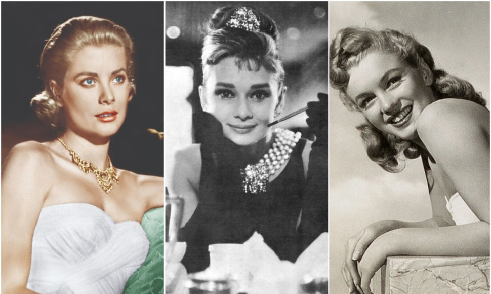 Grace Kelly, Audrey Hepburn, Marilyn Monroe