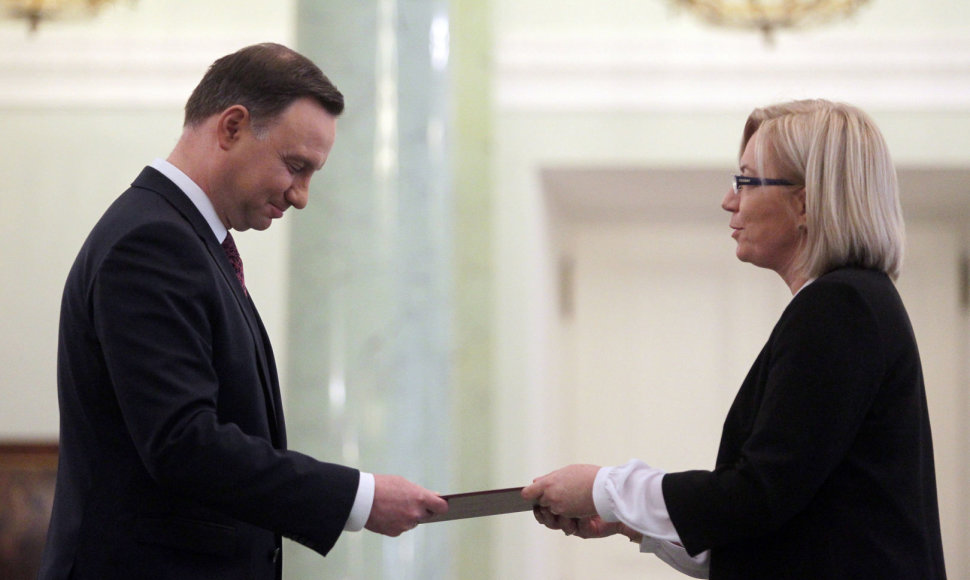 Andrzejus Duda ir Julia Przylebska