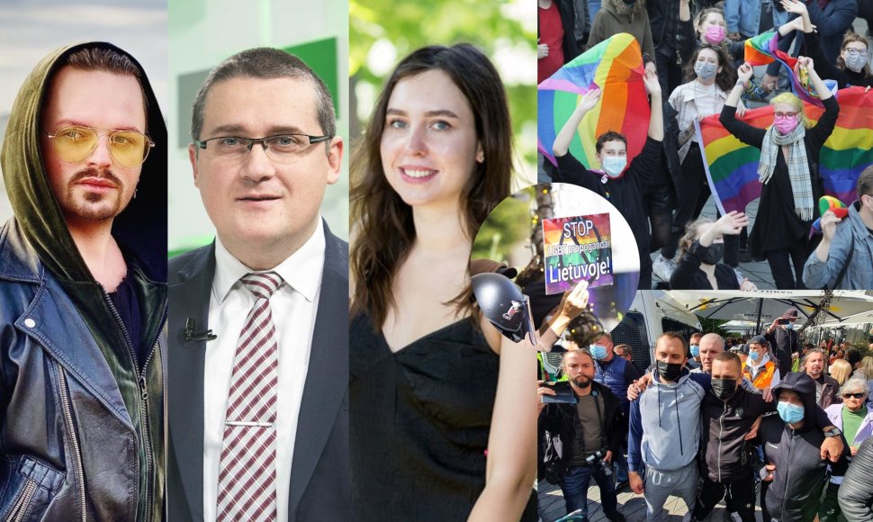  Ruslanas Kirilkinas, Skirmantas Malinauskas,  Fausta Marija Leščiauskaitė, „Kaunas pride“ akimirkos, protestuotojai