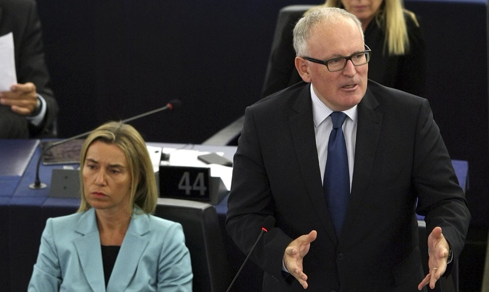 Federica Mogherini ir Fransas Timmermansas