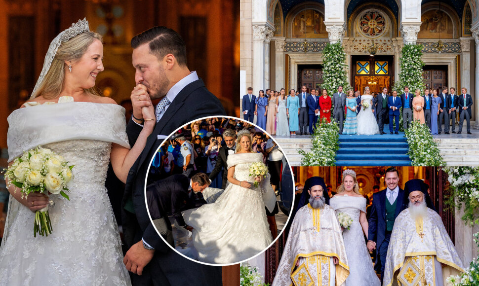 Atėnuose &ndash; Graikijos karaliaus dukters princesės Theodoros ir teisininko Matthew Kumaro vestuvės