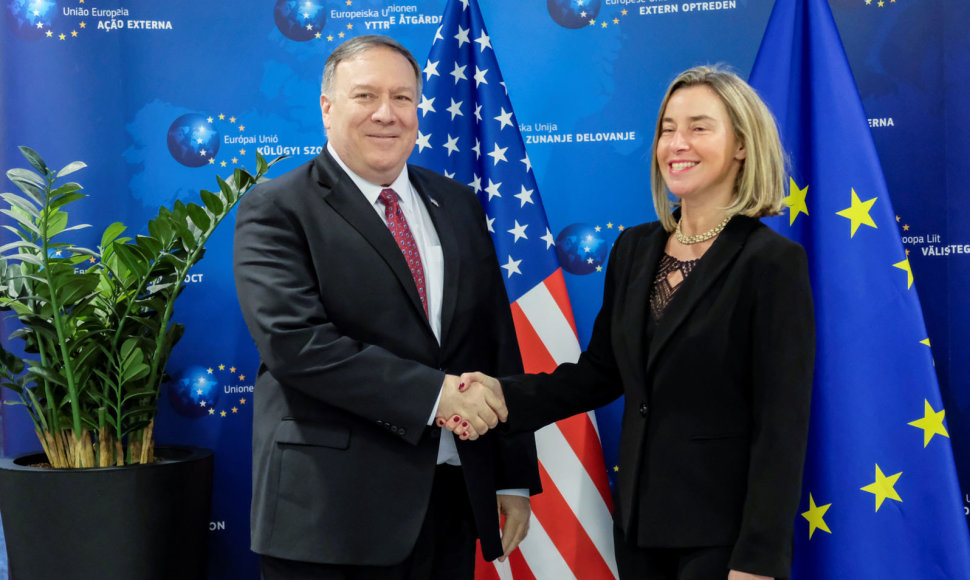 Mike'as Pompeo ir Federica Mogherini