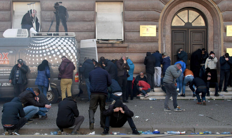 Albanijos protestuotojai