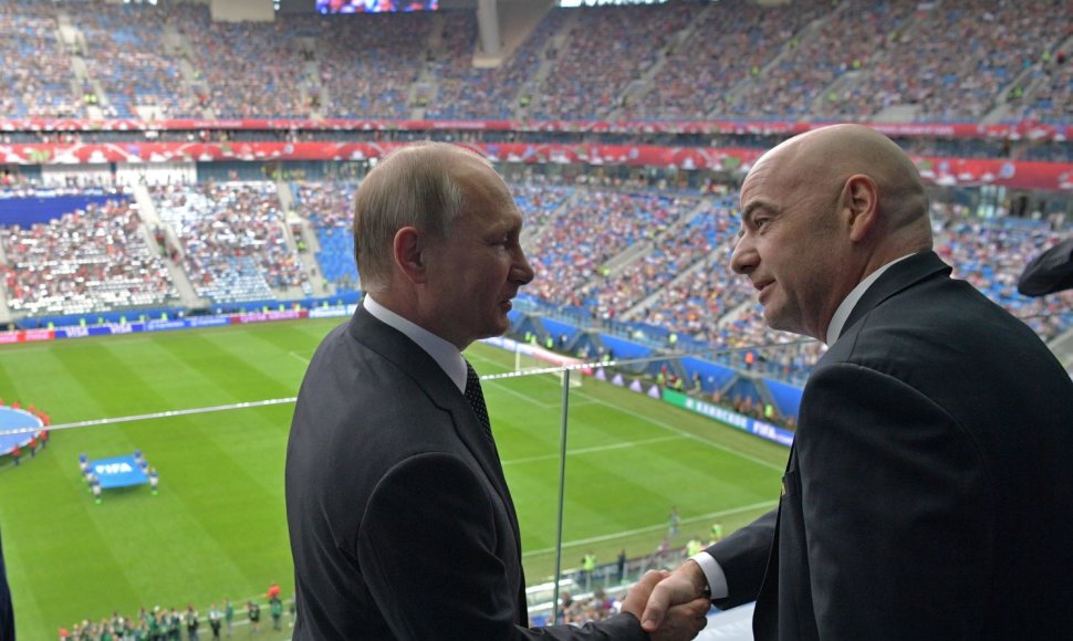 Vladimiras Putinas ir Gianni Infantino