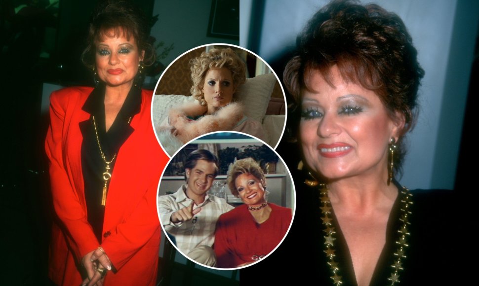 Tammy Faye Messner ir kadrai iš filmo „Tammy Faye akys“