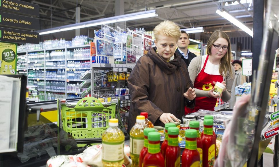 Prezidentė Dalia Grybauskaitė pradėjo dešimtąją „Maisto banko“ akciją.