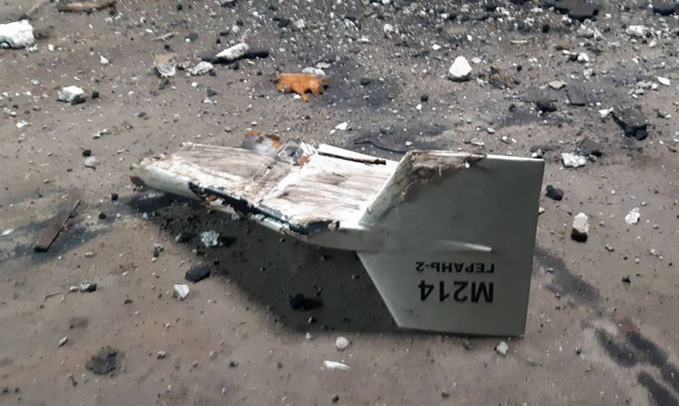 Ukrainiečių numuštas iranietiškas dronas „Shahed“
