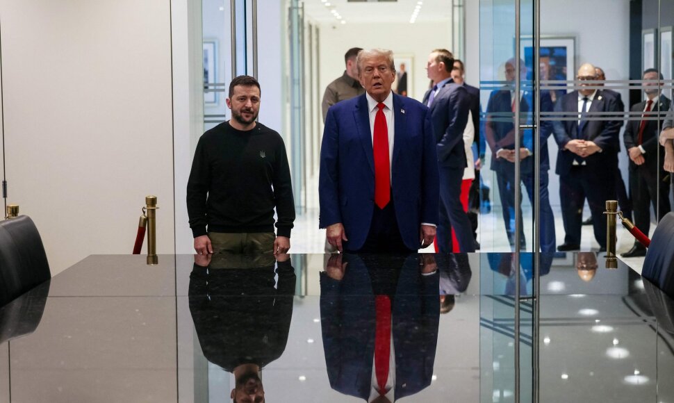 Volodymyras Zelenskis ir Donaldas Trumpas