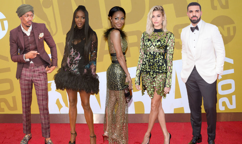 Nickas Cannonas, Naomi Campbell, Jada Pinkett Smith, Hailey Baldwin ir Drake'as