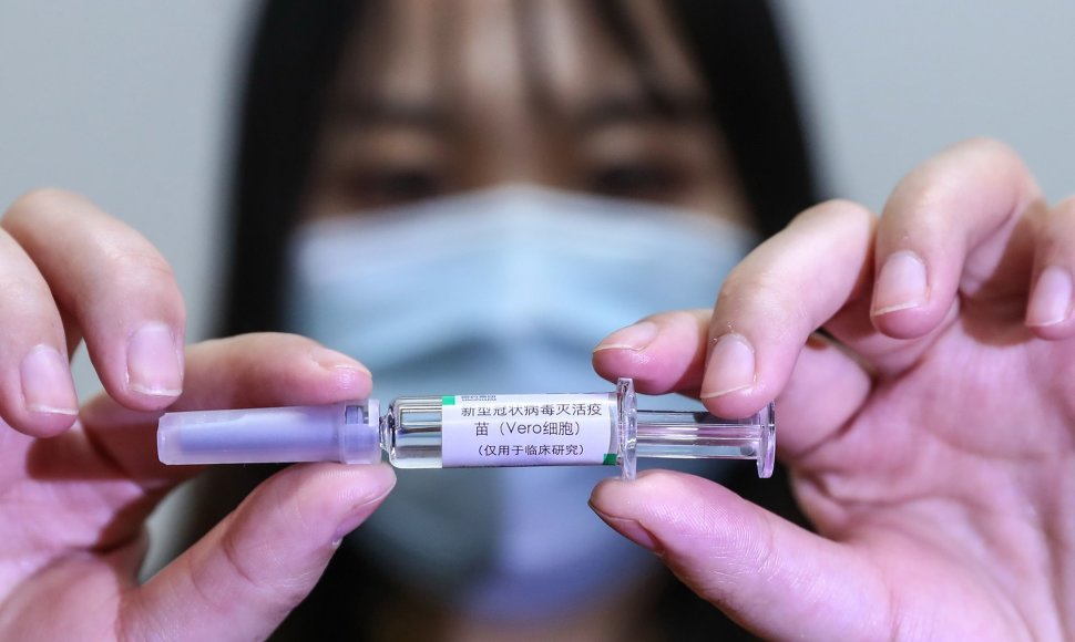 Kinijos įmonės „SinoPharm“ sukurtos vakcinos dozė