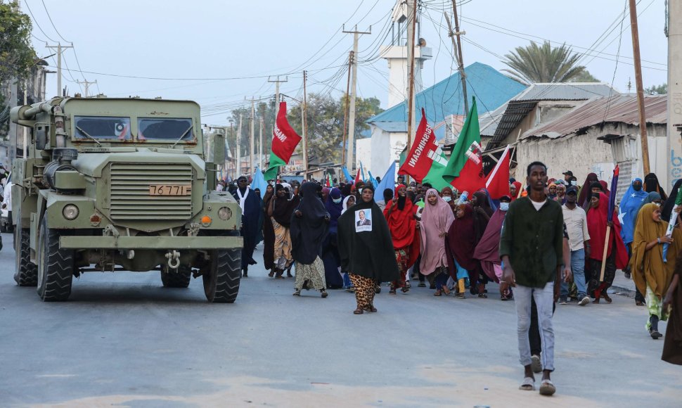 Protestas Mogadišu mieste prieš „al Shabaab“ džihadistų grupuotę
