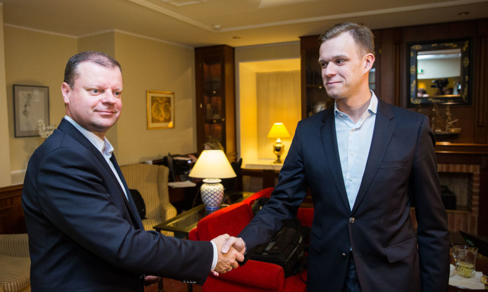 Saulius Skvernelis ir Gabrielius Landsbergis