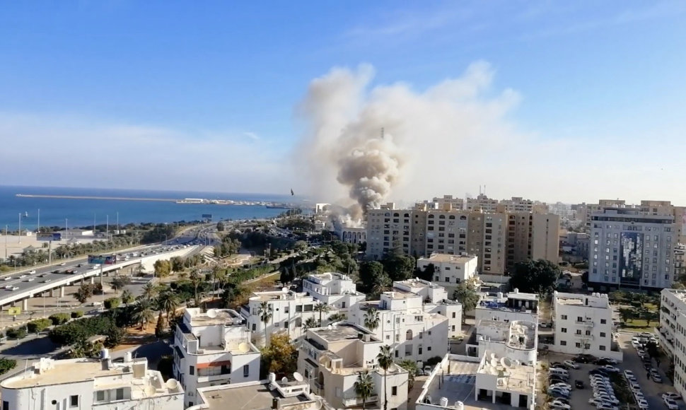 Kyla dūmai iš Libijos Užsienio reikalų ministerijos