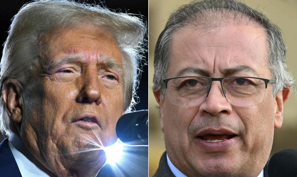 Donaldas Trumpas ir Gustavo Petro / MANDEL NGAN RAUL ARBOLEDA / AFP