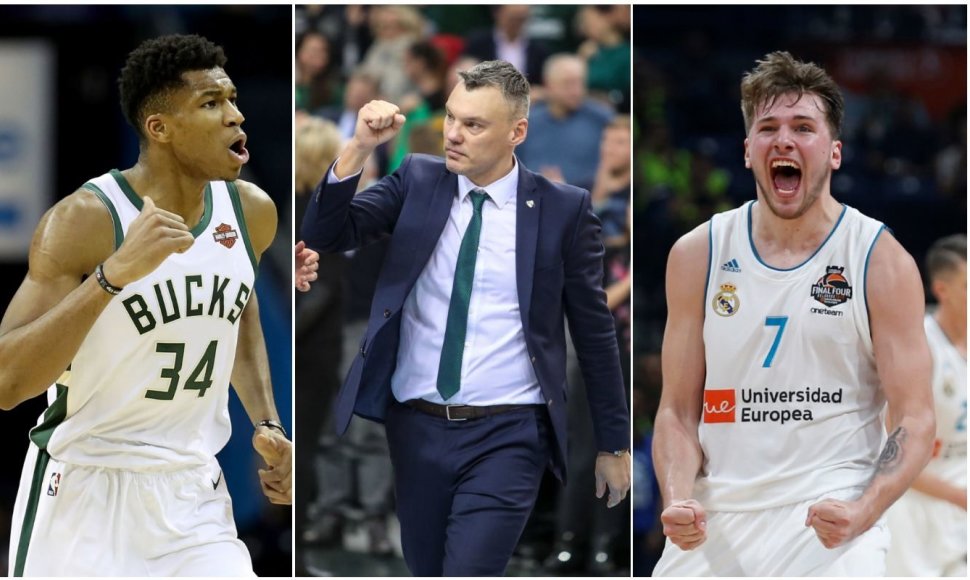 Giannis Antetokounmpo, Šarūnas Jasikevičius ir Luka Dončičius – krepšinio portalo eurobasket.com laureatai.