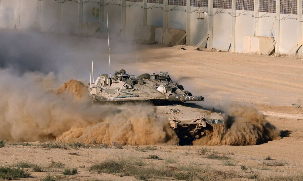 Izraelio kariuomenės tankas / JACK GUEZ / AFP