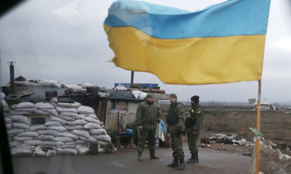 Ukrainos kariai prie Debalcevės miesto 