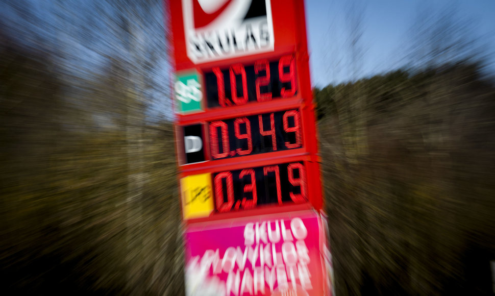 Degalų kainos balandžio 6 dieną Vilniuje