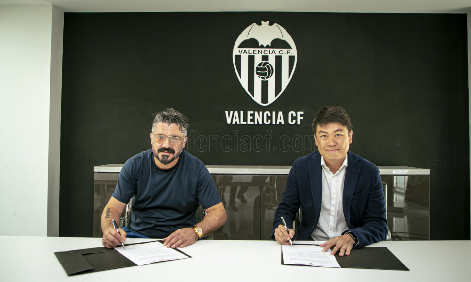Gennaro Gattuso ir „Valencia“ klubo prezidentas Seanas Bai