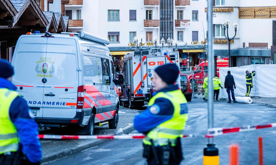 &Scaron;veicarijos Kran Montanos slidinėjimo kurorto bare kilo gaisras