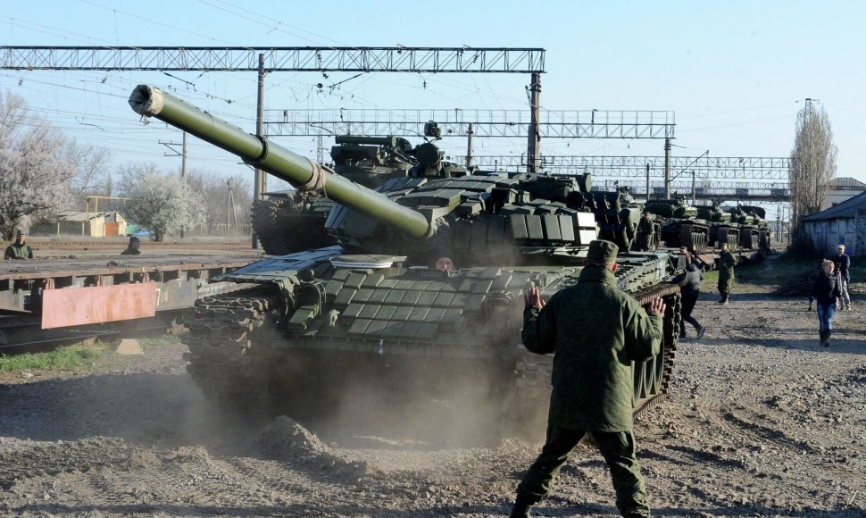 Rusų tankai Kryme