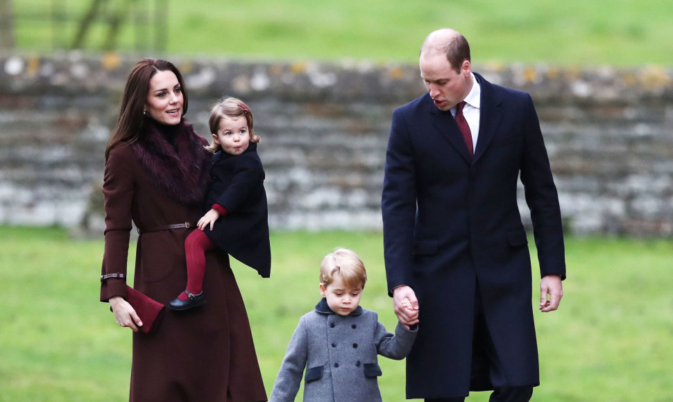 Princas Williamas ir Kembridžo hercogienė Catherine su vaikais