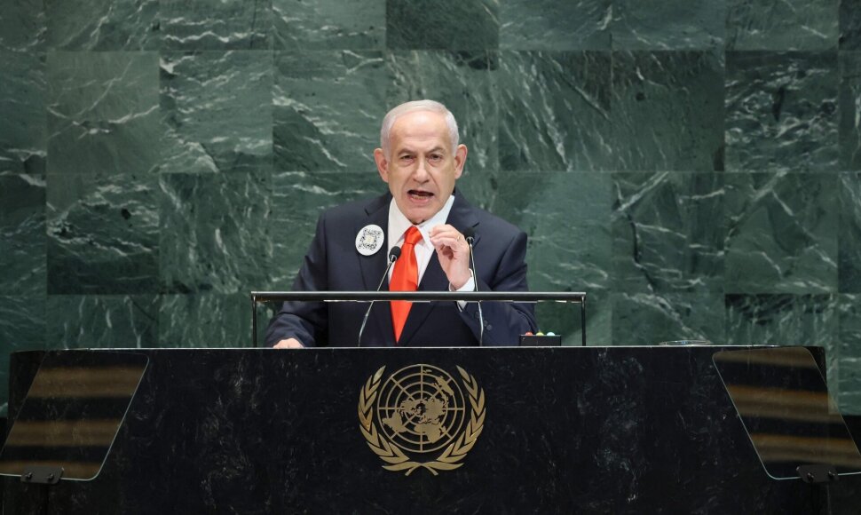 Benjaminas Netanyahu / MICHAEL M. SANTIAGO / Getty Images via AFP