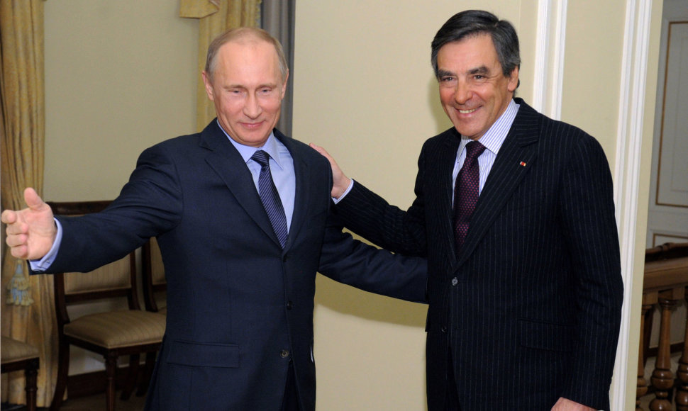 Vladimiras Putinas ir Francois Fillonas Maskvoje 2013 metais