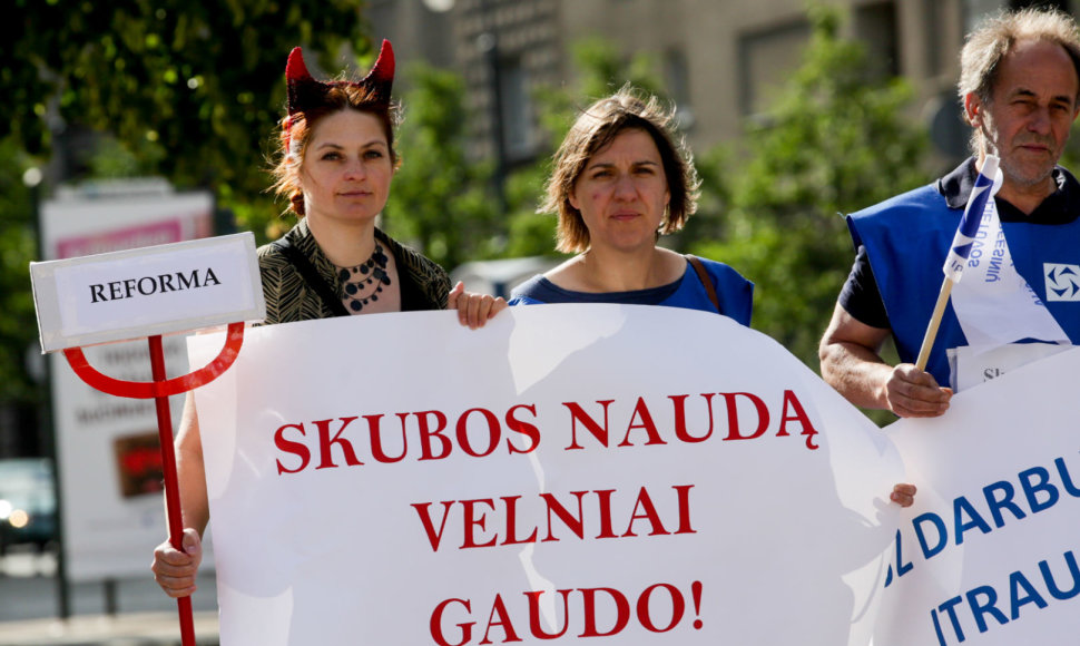 Lietuvos profesinių sąjungų konfederacijos protesto akcija