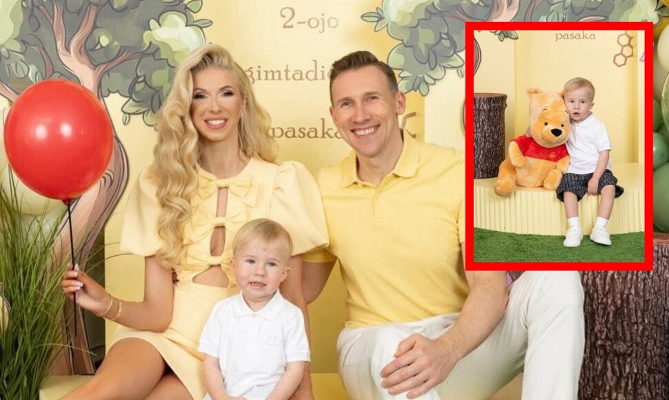 Inga ir Aivaras Stumbrai bei jų sūnus Viljamas
